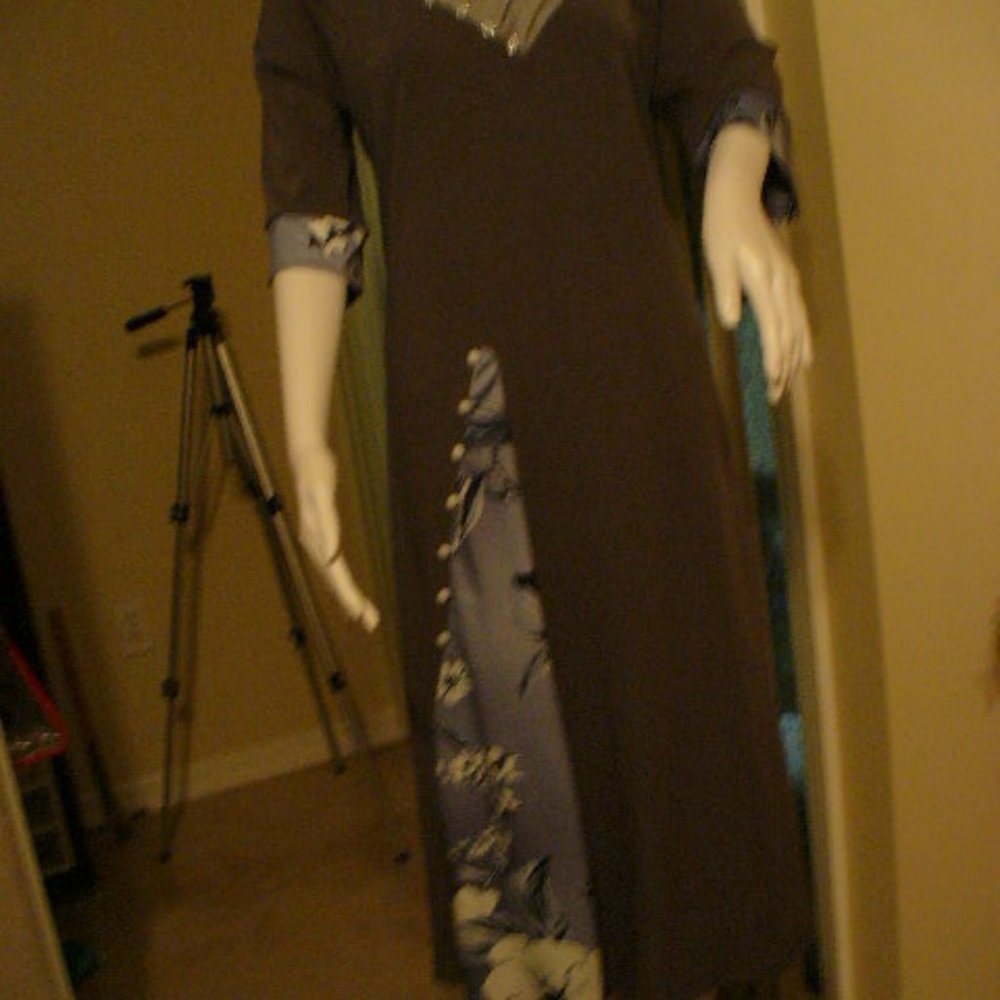 GRAY VINTAGE MAXI DRESS